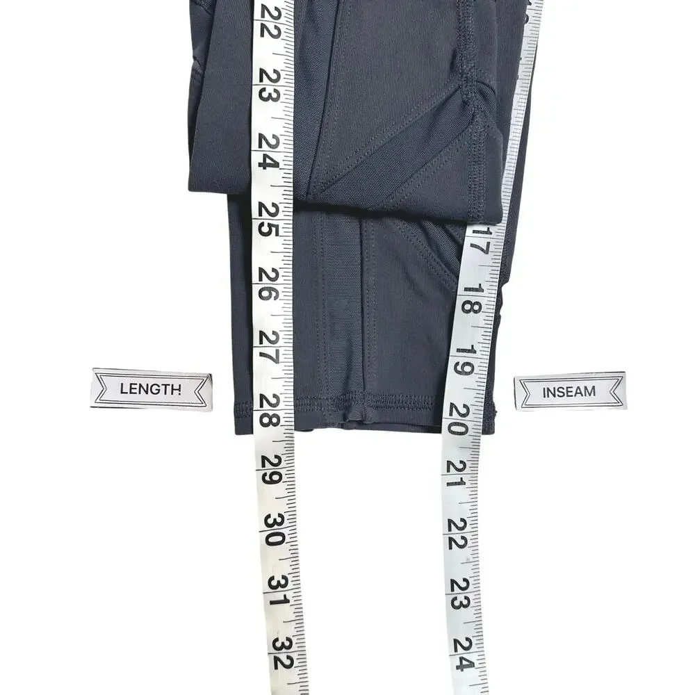 Alo Yoga | Women | Cropped 3/4 Gray Mesh Trim Capri Leggings | Size Small